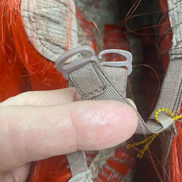 MORTICIA Women’s Long Synthetic And Human Hair Fiber Wig Red Orange - Picture 7 of 12